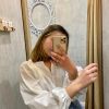 CAMISA FRUNCE BLANCA blusa frunces manga