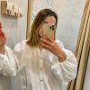 CAMISA FRUNCE BLANCA blusa frunces manga