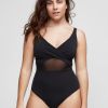 BAÑADOR NEGRO TRANSPARENCIAS bañador negro plussize